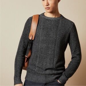 TED BAKER London Ribbed Mixme Knit Pullover Sweater  Crew Neck Size 6/XXL